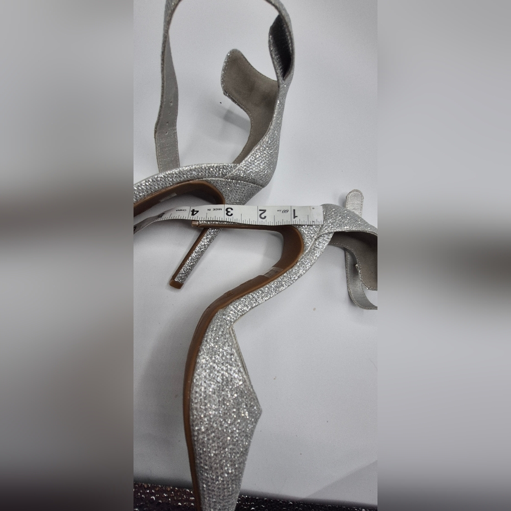 Dream Pairs Silver Glitter Pointed-Toe Ankle-Strap Heels - Picture 5 of 6